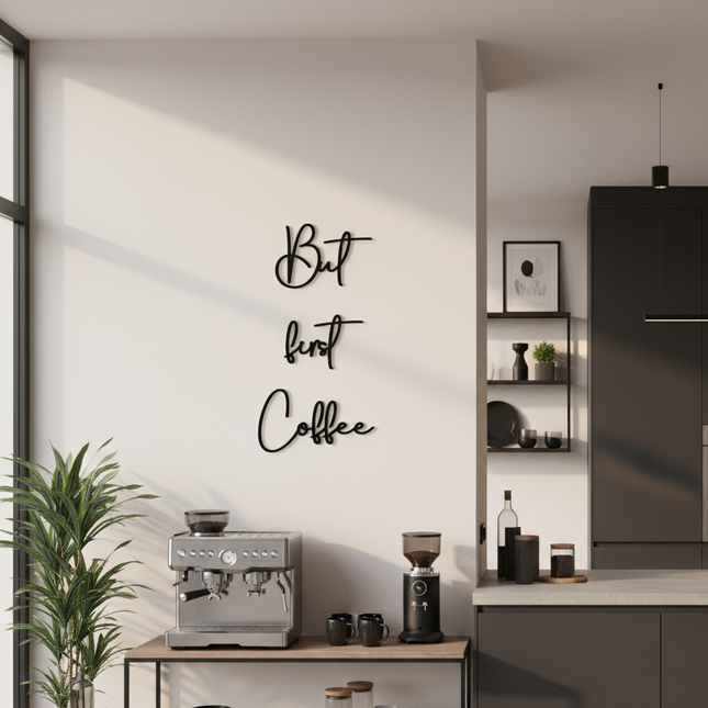 But First Coffee – Holzschriftzug