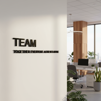 TEAM – Together Everyone Achieves More – Holzschriftzug