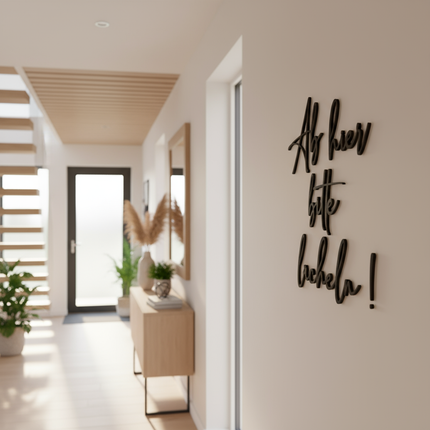 Ab hier bitte lächeln! – Wanddekoration aus Holz