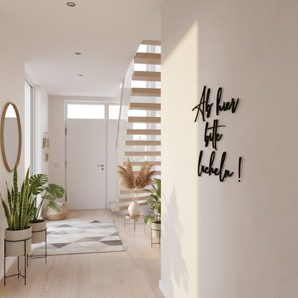 Ab hier bitte lächeln! – Wanddekoration aus Holz