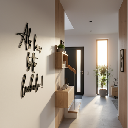 Ab hier bitte lächeln! – Wanddekoration aus Holz