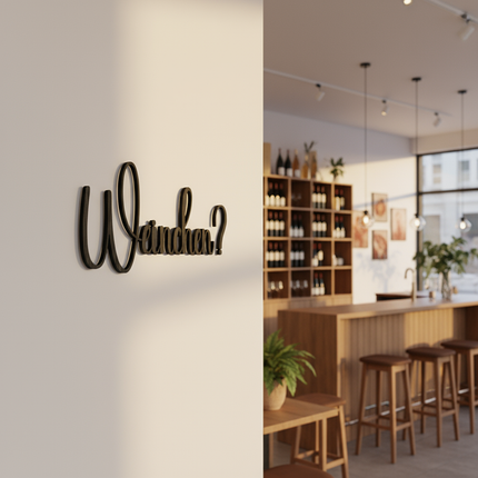 Weinchen? – Schriftzug aus Holz