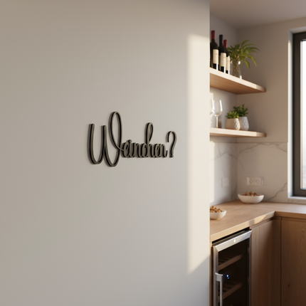 Weinchen? – Schriftzug aus Holz