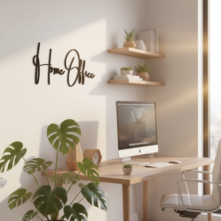 Home Office – Holzschriftzug