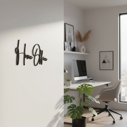Home Office – Holzschriftzug