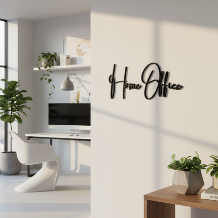 Home Office – Holzschriftzug